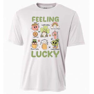 Feeling Lucky St PatrickS Day Lover Funny Drinking Team Cooling Performance Crew T-Shirt