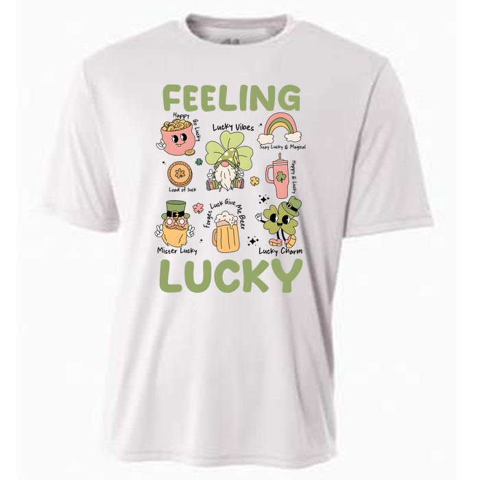 Feeling Lucky St PatrickS Day Lover Funny Drinking Team Cooling Performance Crew T-Shirt