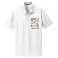 Feeling Lucky St PatrickS Day Lover Funny Drinking Team Dry Zone Grid Polo