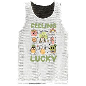 Feeling Lucky St PatrickS Day Lover Funny Drinking Team Mesh Reversible Basketball Jersey Tank