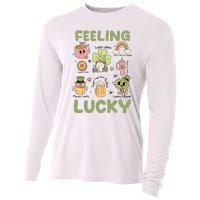 Feeling Lucky St PatrickS Day Lover Funny Drinking Team Cooling Performance Long Sleeve Crew