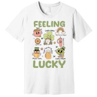 Feeling Lucky St PatrickS Day Lover Funny Drinking Team Premium T-Shirt