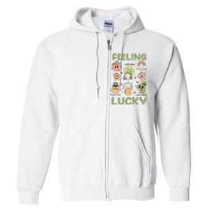 Feeling Lucky St PatrickS Day Lover Funny Drinking Team Full Zip Hoodie