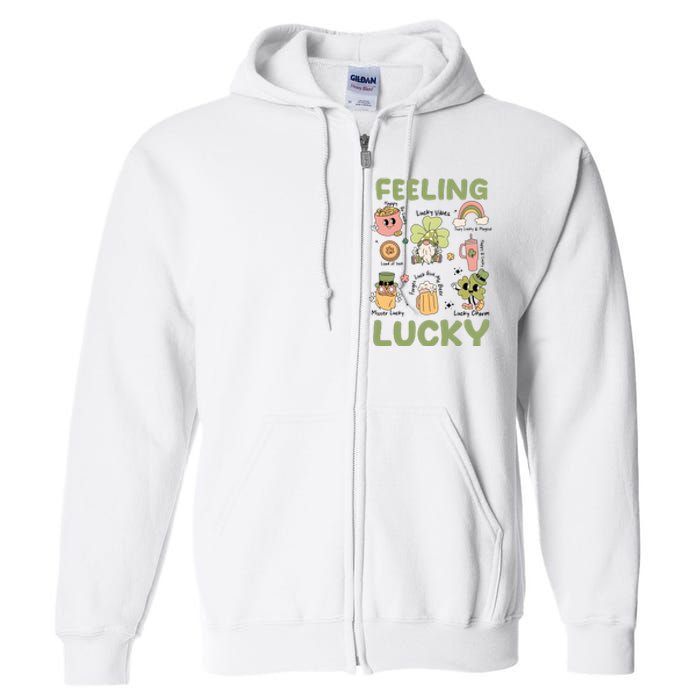 Feeling Lucky St PatrickS Day Lover Funny Drinking Team Full Zip Hoodie