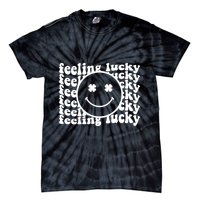 Feeling Lucky St Patricks Day Smile Face Emoji Tie-Dye T-Shirt