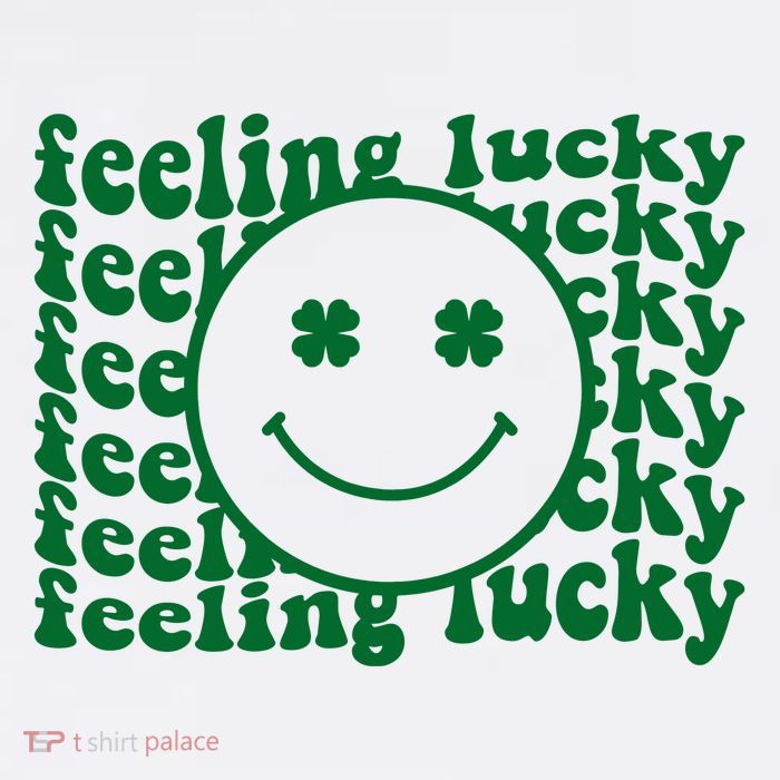 Feeling Lucky St Patricks Day Smile Face Emoji T-Shirt
