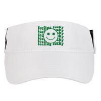 Feeling Lucky St Patricks Day Smile Face Emoji Adult Drive Performance Visor