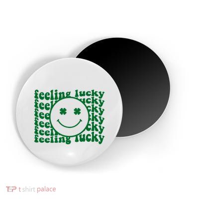 Feeling Lucky St Patricks Day Smile Face Emoji Magnet