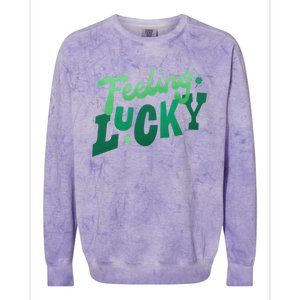 Feeling Lucky St Patrick's Day Festive Colorblast Crewneck Sweatshirt