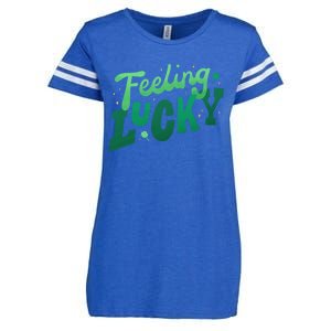 Feeling Lucky St Patrick's Day Festive Enza Ladies Jersey Football T-Shirt