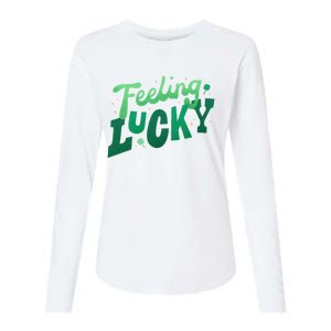 Feeling Lucky St Patrick's Day Festive Womens Cotton Relaxed Long Sleeve T-Shirt