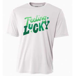 Feeling Lucky St Patrick's Day Festive Cooling Performance Crew T-Shirt