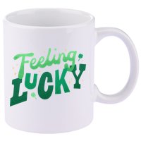 Feeling Lucky St Patrick's Day Festive 11oz C Handle Ceramic Mug
