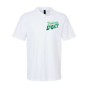 Feeling Lucky St Patrick's Day Festive Softstyle Adult Sport Polo