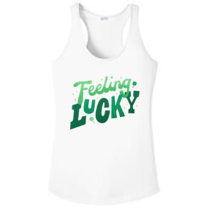 Feeling Lucky St Patrick's Day Festive Ladies PosiCharge Competitor Racerback Tank