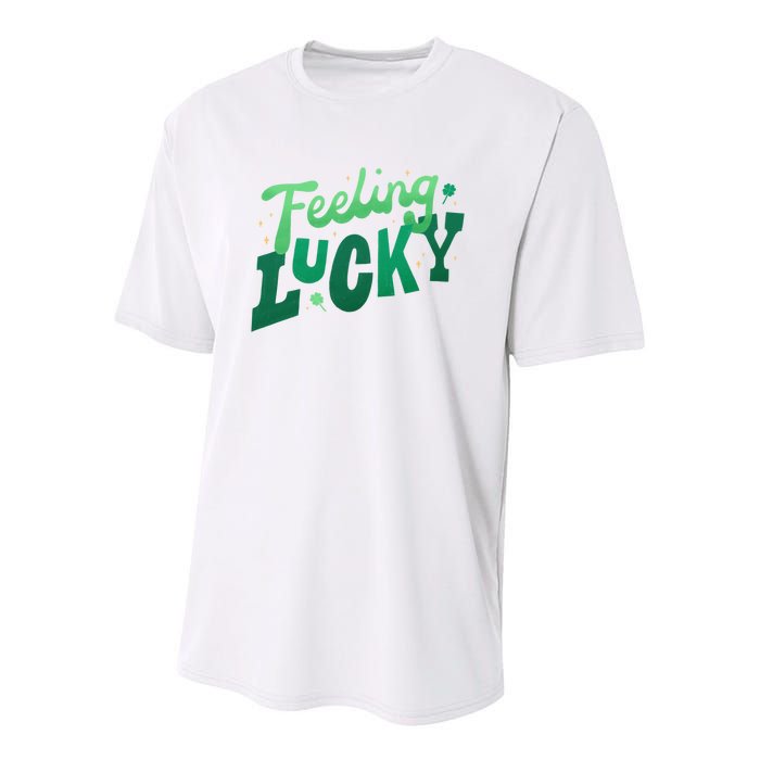 Feeling Lucky St Patrick's Day Festive Youth Performance Sprint T-Shirt