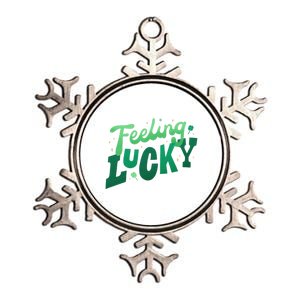 Feeling Lucky St Patrick's Day Festive Metallic Star Ornament