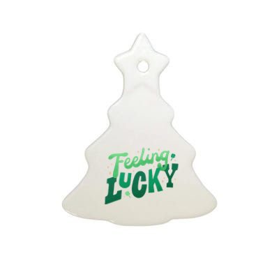 Feeling Lucky St Patrick's Day Festive Ceramic Tree Ornament