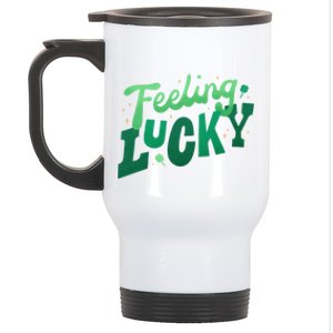 Feeling Lucky St Patrick's Day Festive Stainless Steel Travel Mug