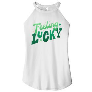 Feeling Lucky St Patrick's Day Festive Women's Perfect Tri Rocker Tank