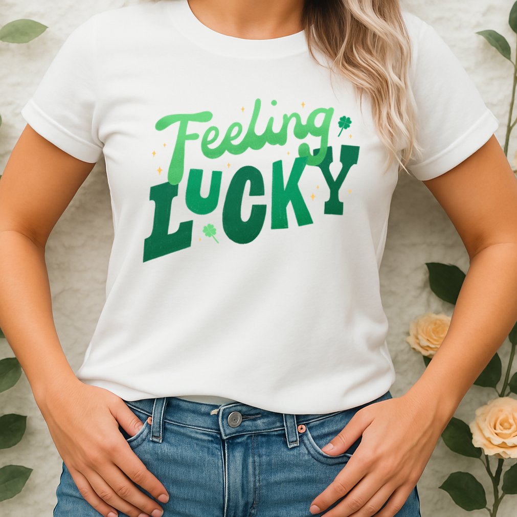 Feeling Lucky St Patrick's Day Festive Womens T-Shirt
