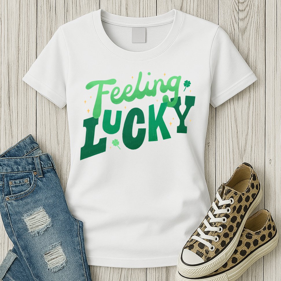 Feeling Lucky St Patrick's Day Festive Womens T-Shirt