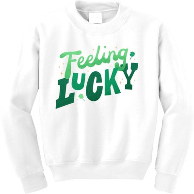 Feeling Lucky St Patrick's Day Festive Kids Sweatshirt