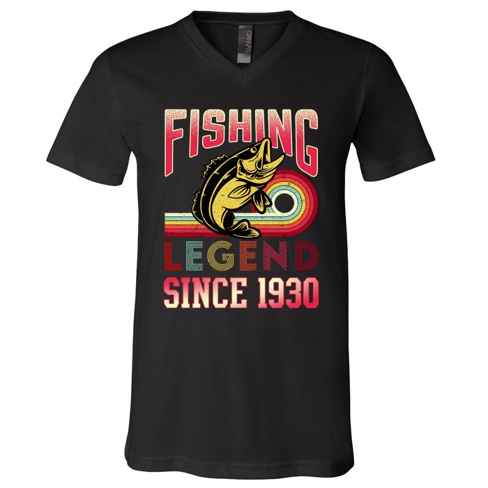 Fishing Legend Since 1930 V-Neck T-Shirt