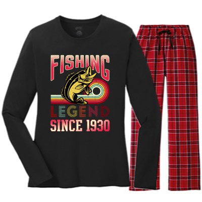 Fishing Legend Since 1930 Women's Long Sleeve Flannel Pajama Set 