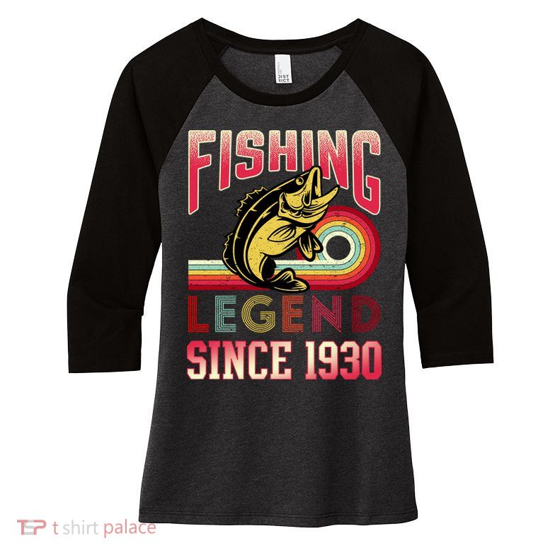 Fishing Legend Since 1930 Women's Tri-Blend 3/4-Sleeve Raglan Shirt