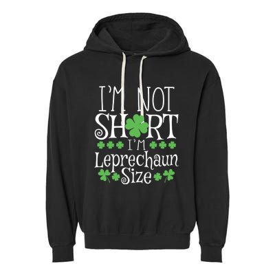 Funny Leprechaun Size St Patricks Day Garment-Dyed Fleece Hoodie