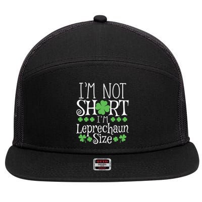 Funny Leprechaun Size St Patricks Day 7 Panel Mesh Trucker Snapback Hat