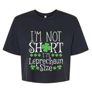 Funny Leprechaun Size St Patricks Day Bella+Canvas Jersey Crop Tee