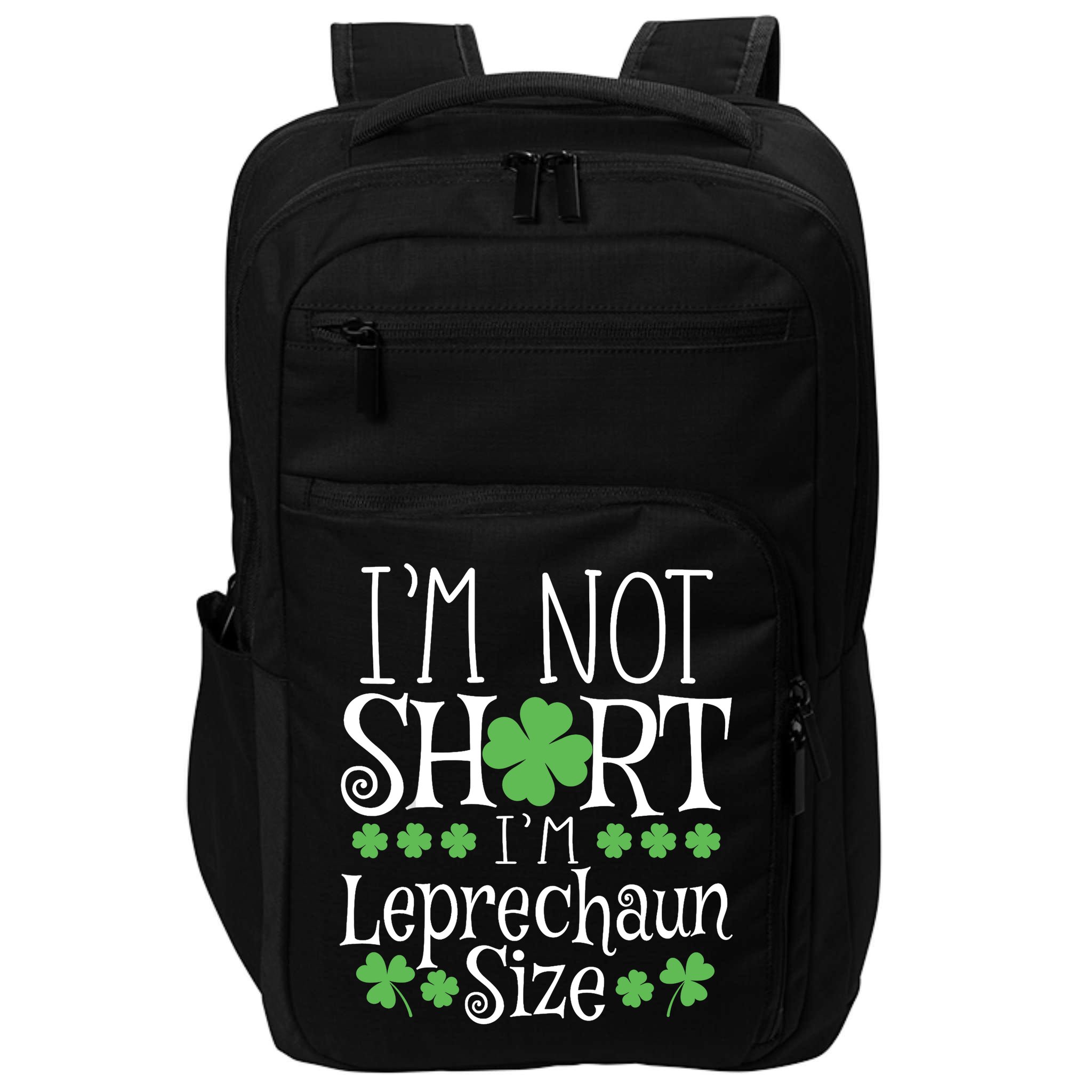 Funny Leprechaun Size St Patricks Day Impact Tech Backpack