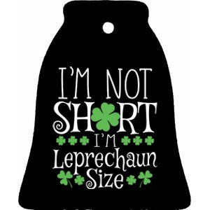 Funny Leprechaun Size St Patricks Day Ceramic Bell Ornament