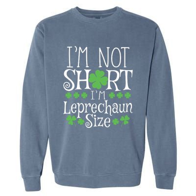 Funny Leprechaun Size St Patricks Day Garment-Dyed Sweatshirt