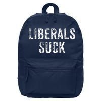 Funny Liberals Suck Shirt | Republican Conservatives Tee 16 in Basic Backpack