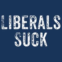 Funny Liberals Suck Shirt | Republican Conservatives Tee 16 in Basic Backpack