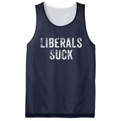 Funny Liberals Suck Shirt | Republican Conservatives Tee Mesh Reversible Basketball Jersey Tank