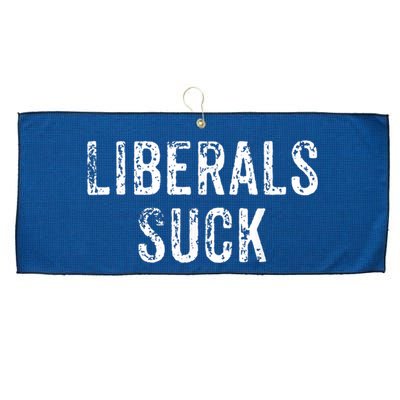 Funny Liberals Suck Shirt | Republican Conservatives Tee Large Microfiber Waffle Golf Towel