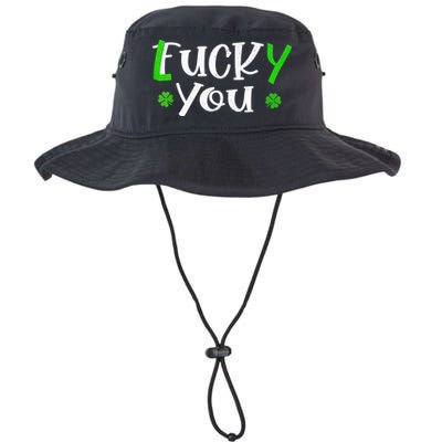 Funny Leprechaun Shamrock Fuck Lucky You St Patricks Day Bucket Hat