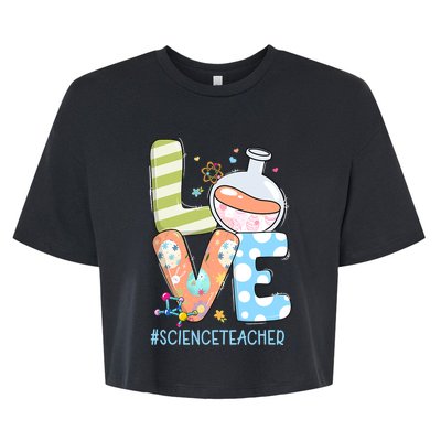 Funny Love Science Teacher Teacherlife Easter Day Outfit Bella+Canvas Jersey Crop Tee