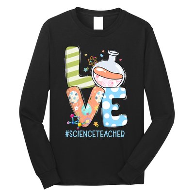 Funny Love Science Teacher Teacherlife Easter Day Outfit Long Sleeve Shirt