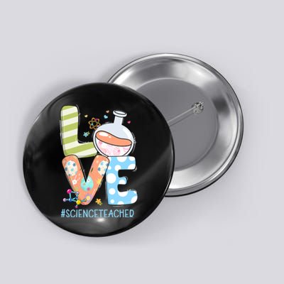 Funny Love Science Teacher Teacherlife Easter Day Outfit Button