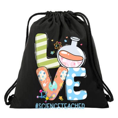 Funny Love Science Teacher Teacherlife Easter Day Outfit Drawstring Bag