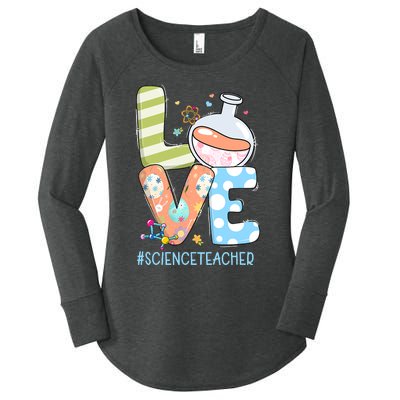 Funny Love Science Teacher Teacherlife Easter Day Outfit Women's Perfect Tri Tunic Long Sleeve Shirt