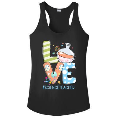 Funny Love Science Teacher Teacherlife Easter Day Outfit Ladies PosiCharge Competitor Racerback Tank