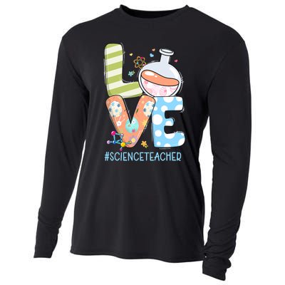 Funny Love Science Teacher Teacherlife Easter Day Outfit Cooling Performance Long Sleeve Crew