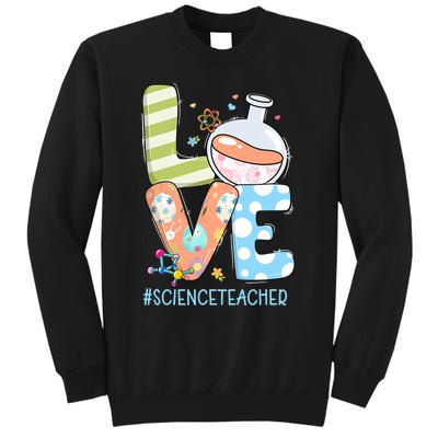 Funny Love Science Teacher Teacherlife Easter Day Outfit Tall Sweatshirt