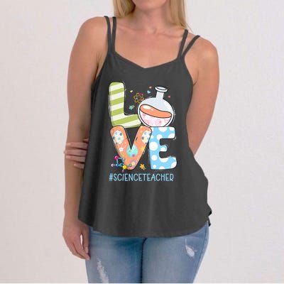 Funny Love Science Teacher Teacherlife Easter Day Outfit Women's Strappy Tank